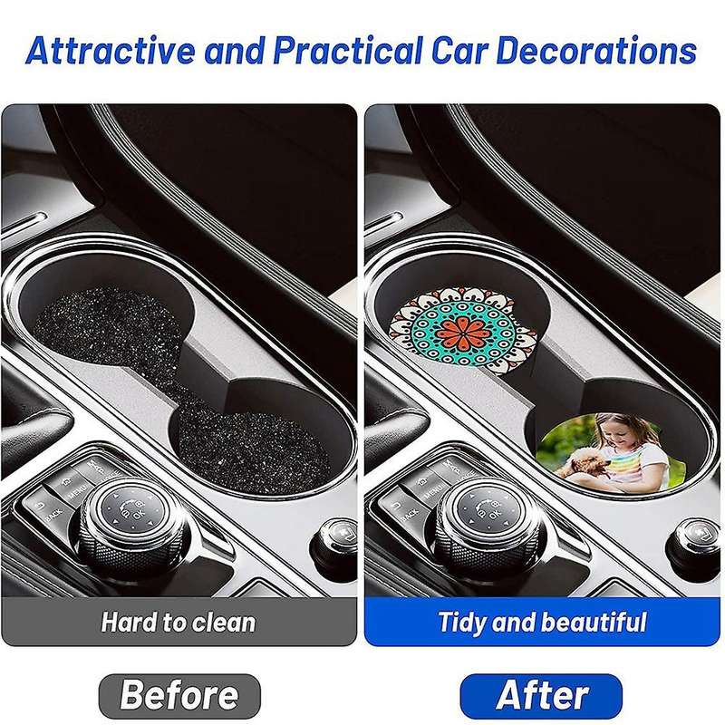 60 Pcs Diy Craft Hot Pressing Car Cup Holder for Beverage Water Parts