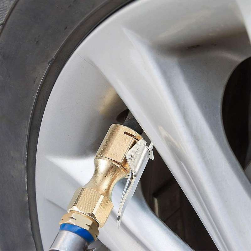 6 Pieces Brass Air Chuck for Tire Inflator Gauge Compressor