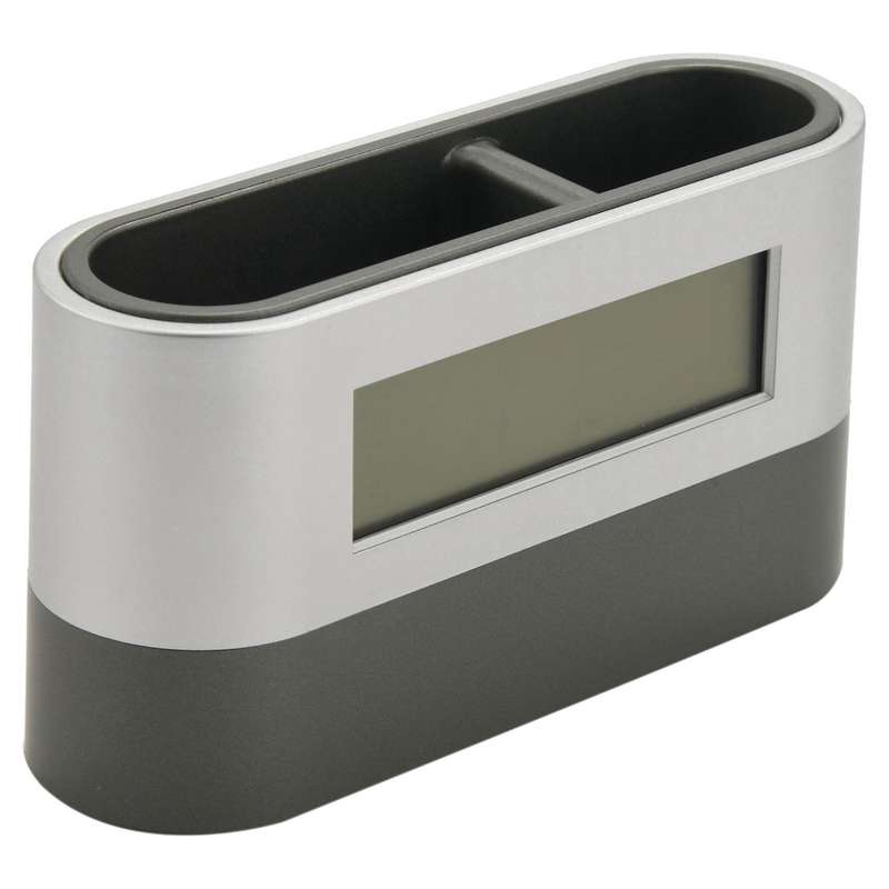 Office Desktop Storage Pen Holder with Digital Alarm Clock Timer