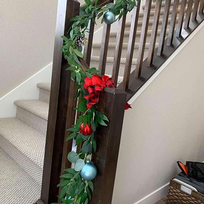 Artificial Eucalyptus Garland with Willow Leaves Fake Hanging Garland