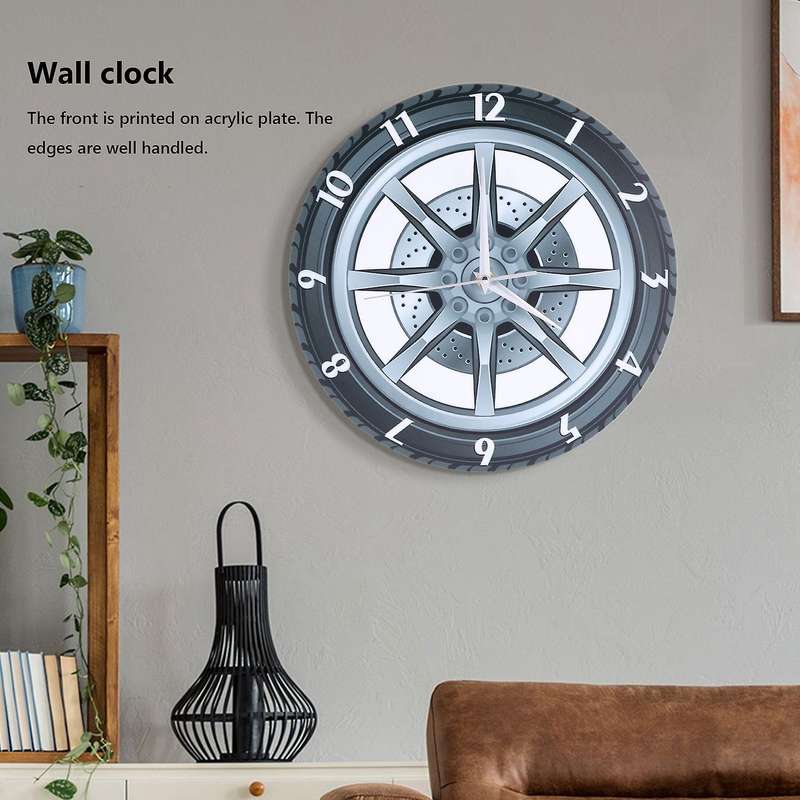 Custom Your Garage Name Car Acrylic Wall Clock Workshop Decor