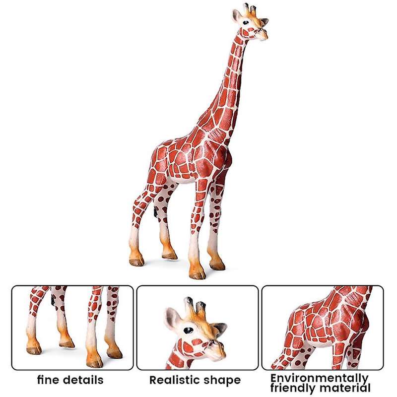 Realistic Giraffe Figurines Plastic Safari Toy, for Cake Topper