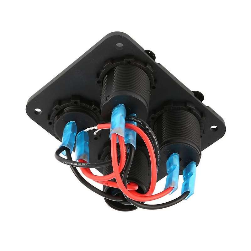4 In 1 Dual Usb Ports Charger, 12v Power Socket and On-off Switch