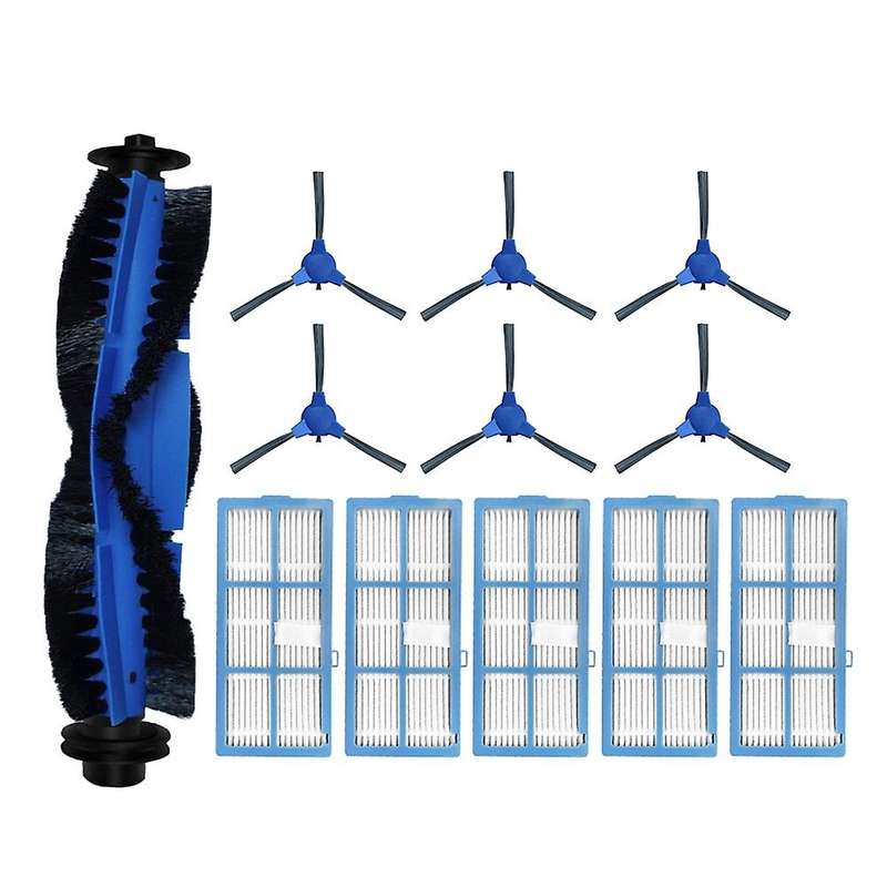 12 Pcs for Proscenic 850t Main Rolling Side Brush Hepa Filter