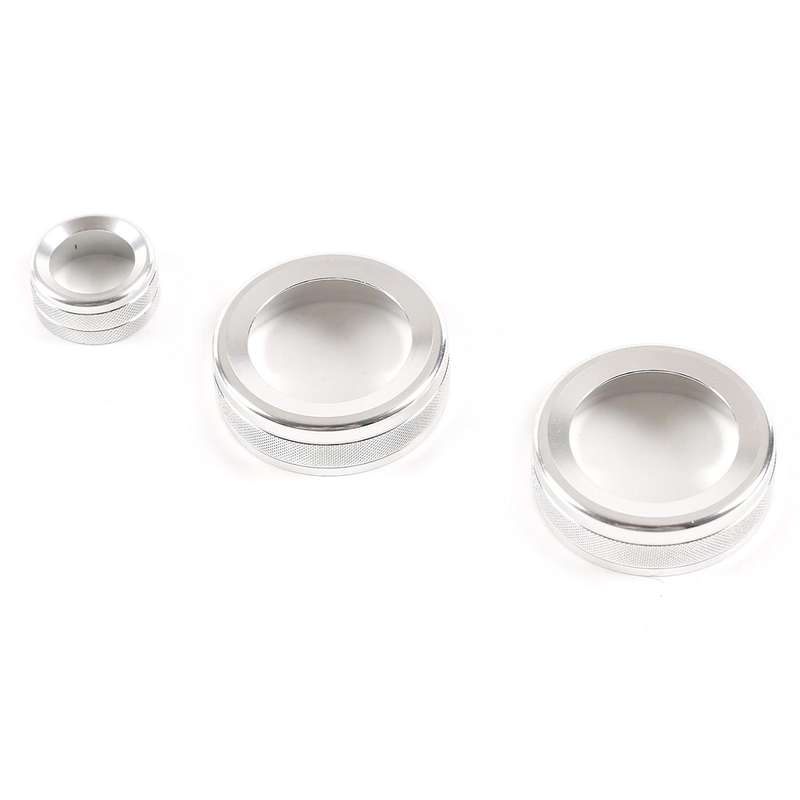 Air Conditioner Knob Ring Mirror Adjustment Knob Cover Trim Silver