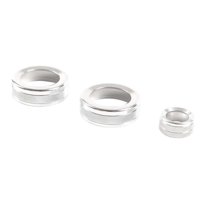 Air Conditioner Knob Ring Mirror Adjustment Knob Cover Trim Silver