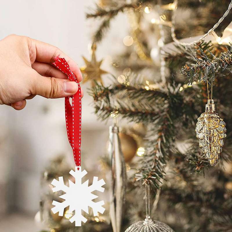 Acrylic Christmas Ornament Blank White Acrylic Diy Blank Clear