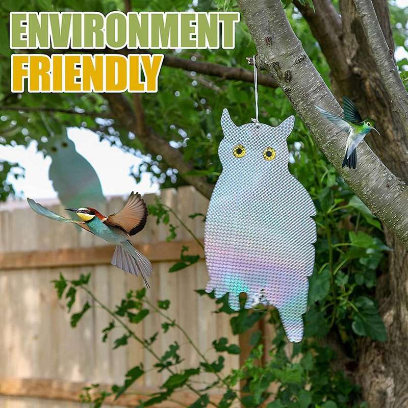 2pcs Owl Bird Repellent Hanging Device Keep Bird Away Garden Supplies