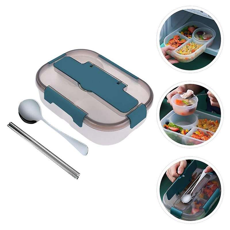 Compartment Lunch Box with Spoon Separated Meal Prep Containers