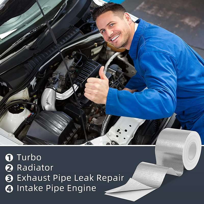 2 Rolls 2 Inch X 65.6 Ft Heat Shield Tape Heat Resistant Tape