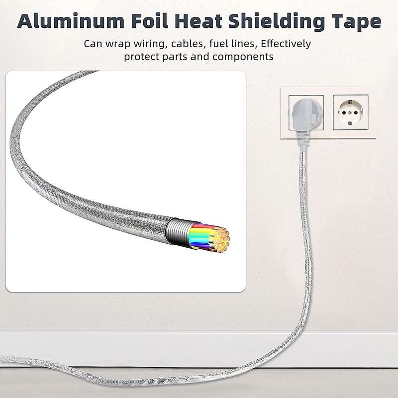 2 Rolls 2 Inch X 65.6 Ft Heat Shield Tape Heat Resistant Tape