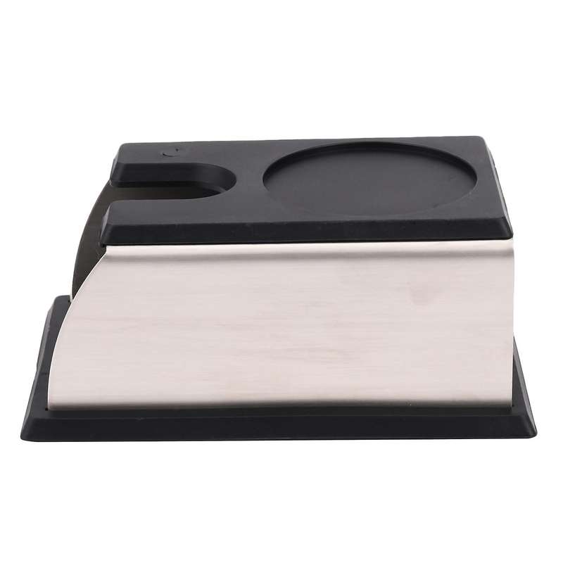 Realand Sturdy Stainless Steel Silicone Espresso Coffee Tool Black