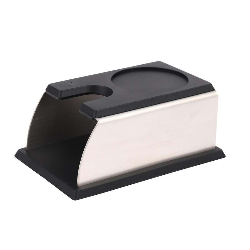 Realand Sturdy Stainless Steel Silicone Espresso Coffee Tool Black