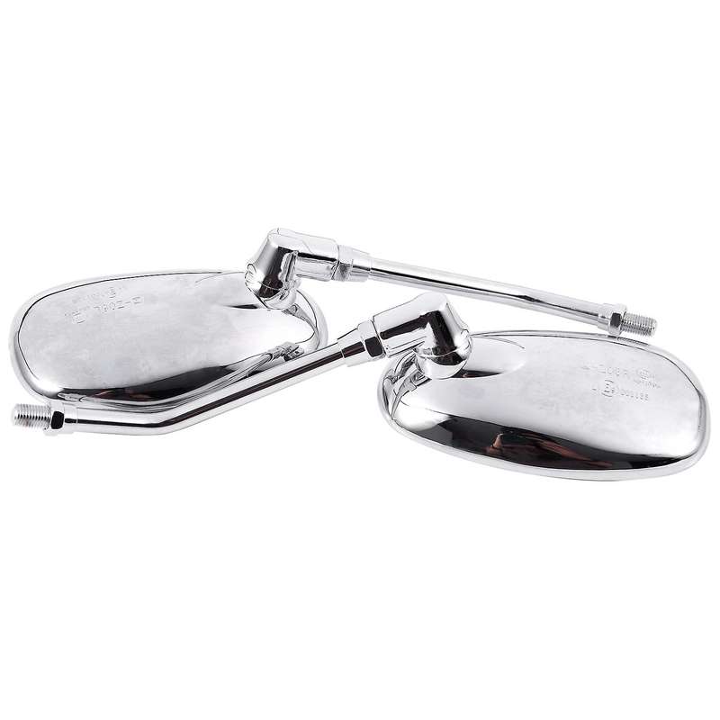 Universal Chrome Motorcycle Mirrors for Honda Suzuki Kawasaki 10mm