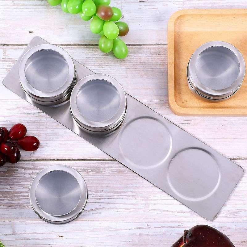 Magnetic Spice Jar Holder Stainless Steel Siding Base Magnetic Spice