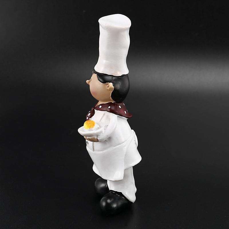 1 Pair Boy Girl Chef Resin Crafts Wine Window Bakery Decoration