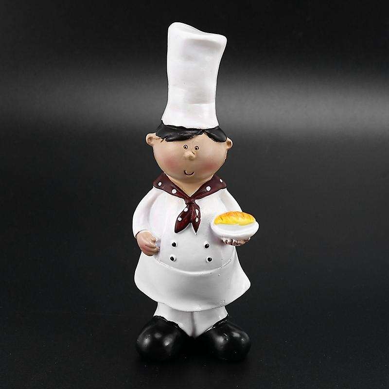 1 Pair Boy Girl Chef Resin Crafts Wine Window Bakery Decoration