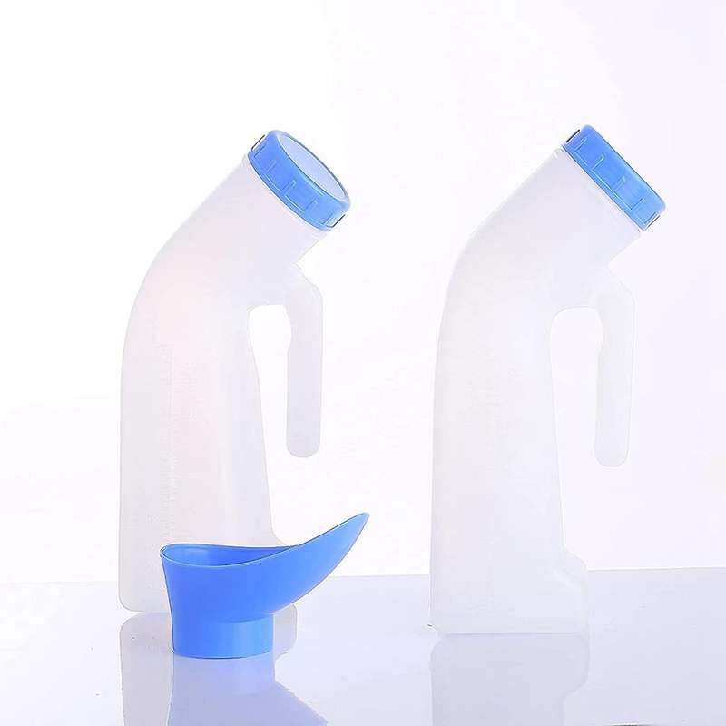 2 Packs Unisex Spill Proof Urinal for Men and Women with Screw Lid