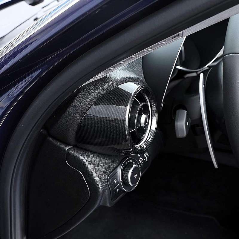 Front Side Air Conditioning Vent Outlet Cover Frame, Abs Carbon Fiber