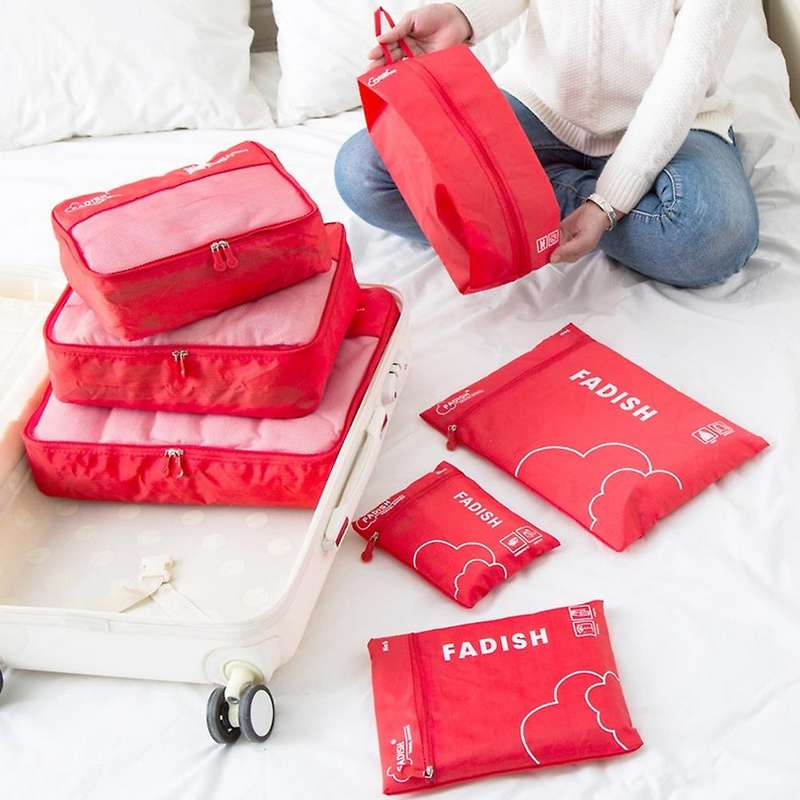 7 Pcs Travel Organizer Storage Bags Suitcase Portable Packing Set , 2