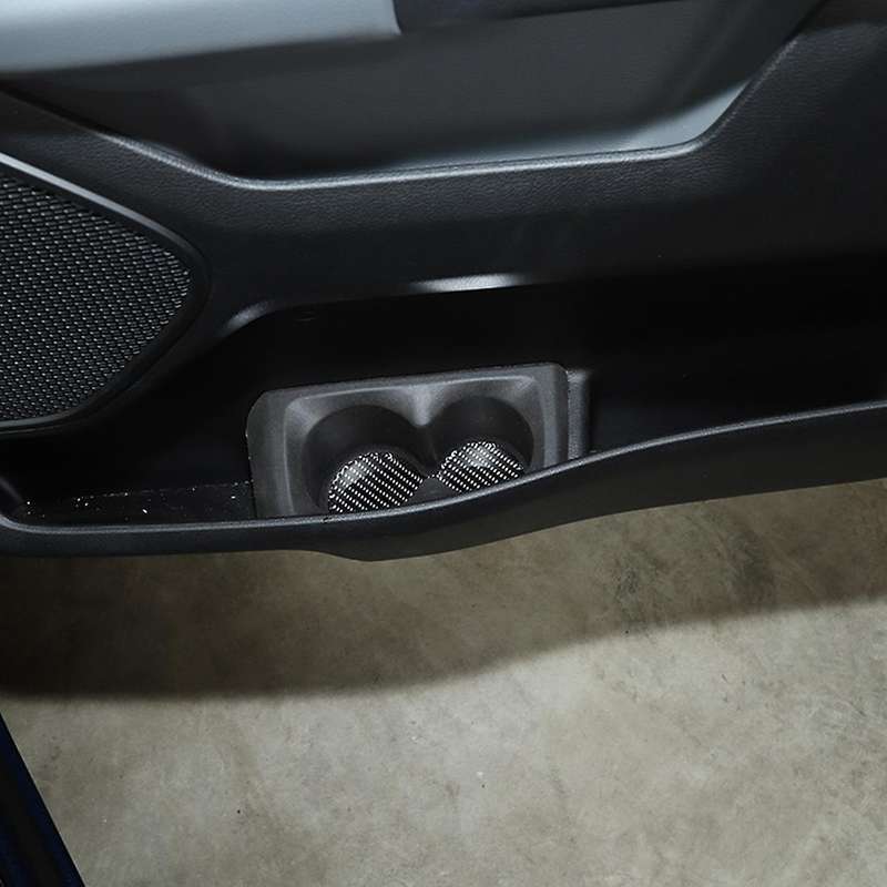 Door Cup Holder Mats for Dodge Ram 1500 2018-2022, Carbon Fiber