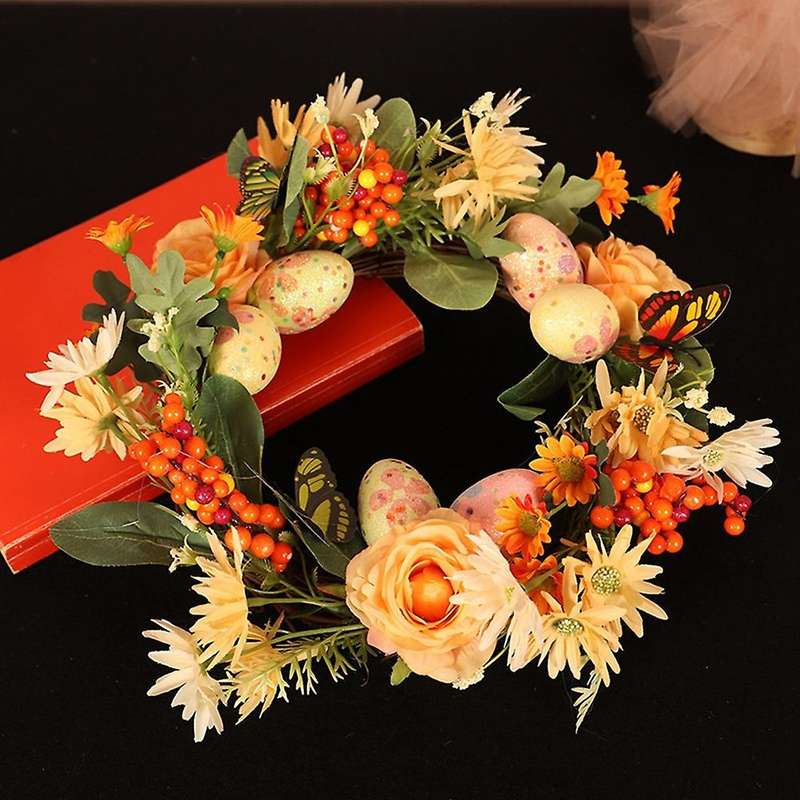 Easter Wreaths Flower Decoration Bunny Rabbit Garland Decoration