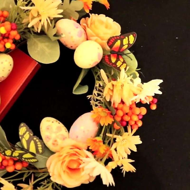 Easter Wreaths Flower Decoration Bunny Rabbit Garland Decoration