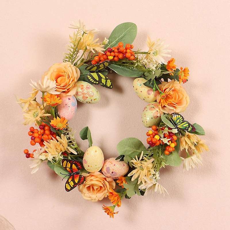Easter Wreaths Flower Decoration Bunny Rabbit Garland Decoration