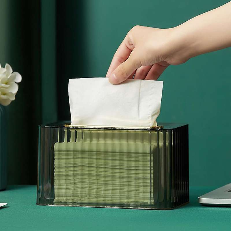 Living Room Household Tissue Box Napkin Spring Paper Box(white)