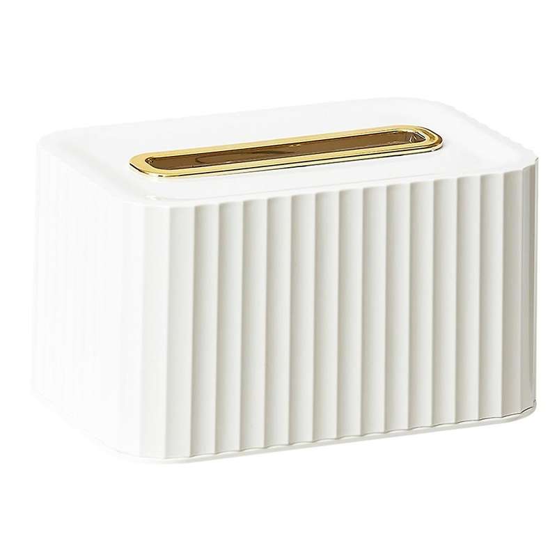 Living Room Household Tissue Box Napkin Spring Paper Box(white)