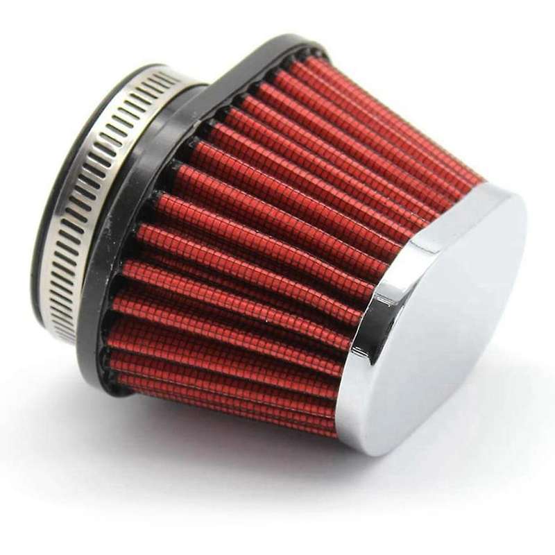 2pcs Universal Round Tapered Car Motorcycle Air Filter 51mm-red