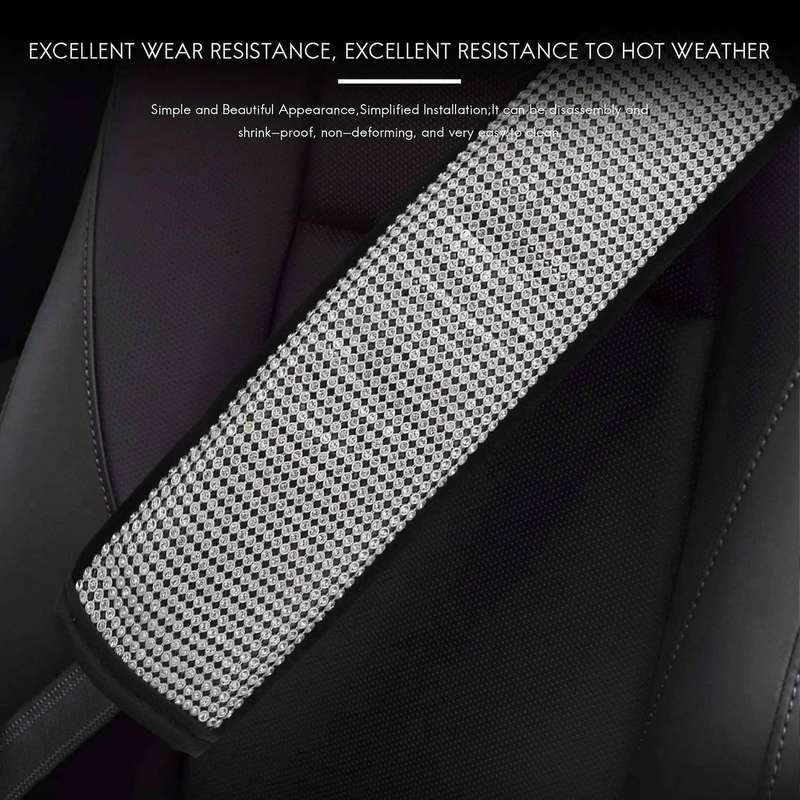 4 Packs Seat Belt Shoulder Pads, Car Seat Belt Covers Decor for Women