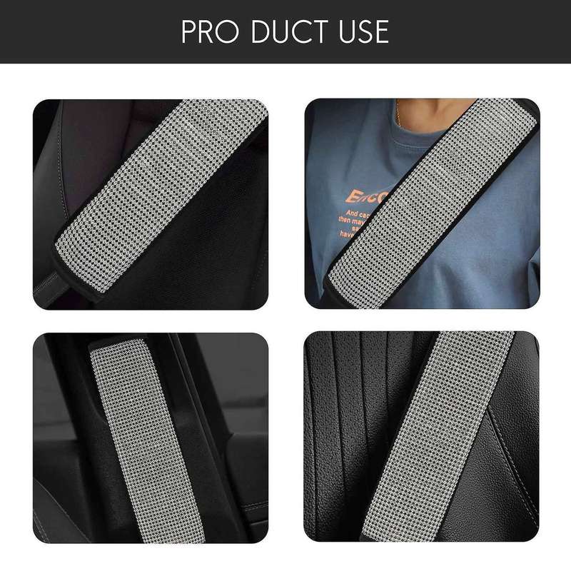 4 Packs Seat Belt Shoulder Pads, Car Seat Belt Covers Decor for Women