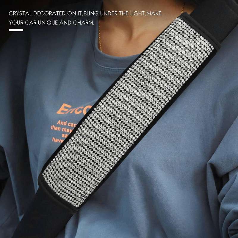4 Packs Seat Belt Shoulder Pads, Car Seat Belt Covers Decor for Women