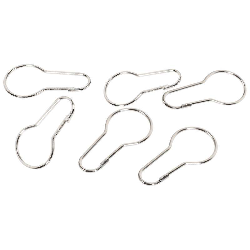 Lot Of 100 Iron Shower Curtain Hooks Rings Pear Clips