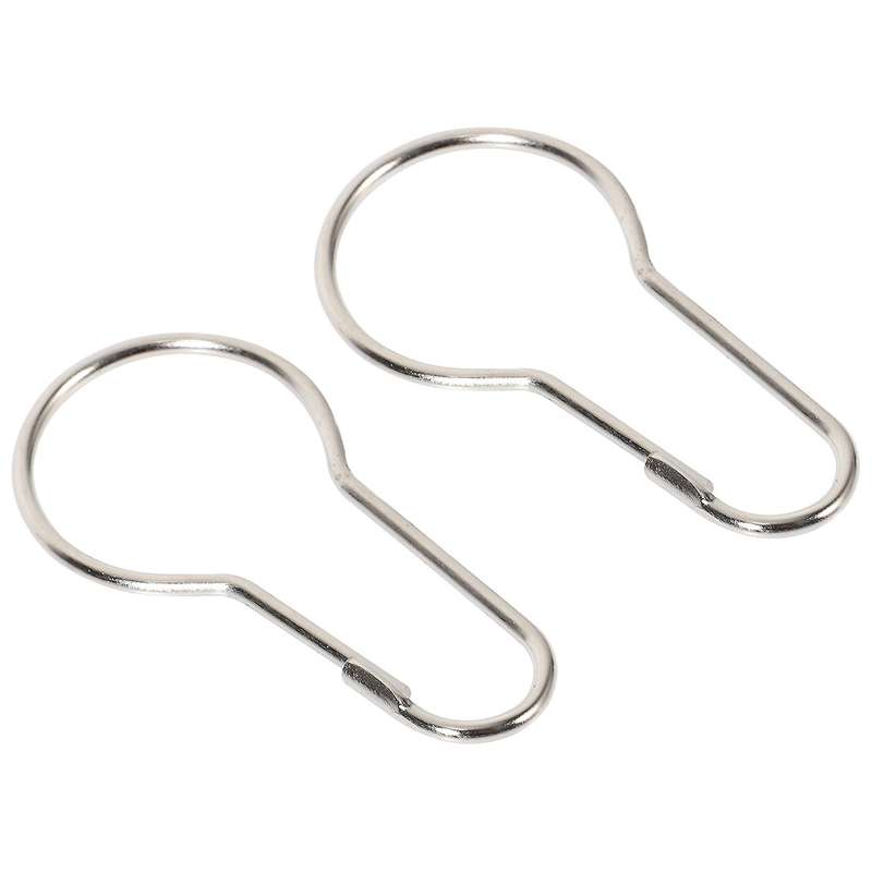 Lot Of 100 Iron Shower Curtain Hooks Rings Pear Clips