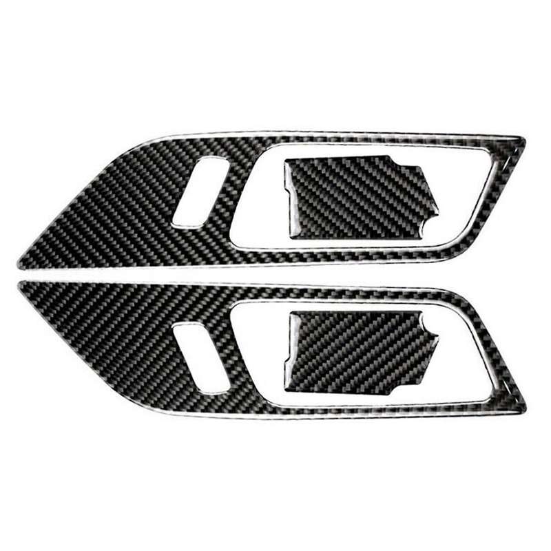 4pcs Car Carbon Fiber Interior Door Handle Bowl Sticker