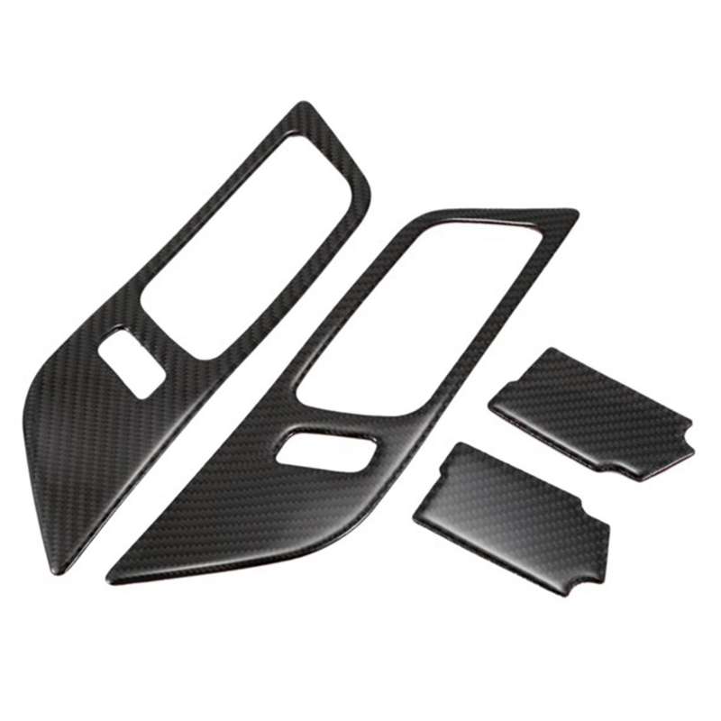 4pcs Car Carbon Fiber Interior Door Handle Bowl Sticker