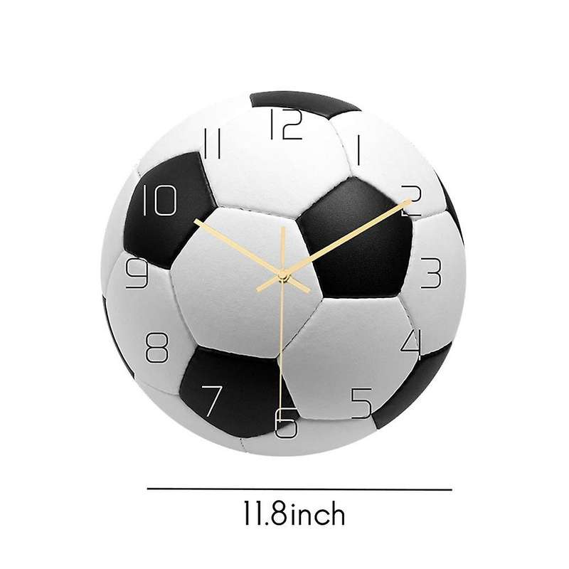 Soccer Acrylic Silent Wall Clock Bedroom Living Room Alarm Clock