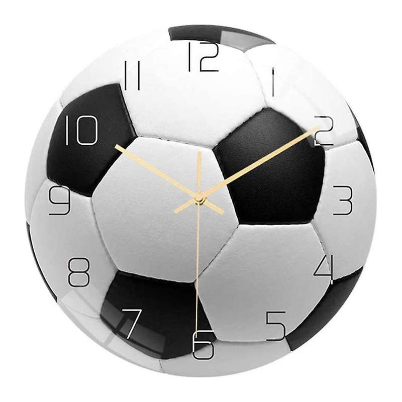 Soccer Acrylic Silent Wall Clock Bedroom Living Room Alarm Clock