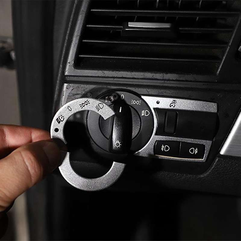 5pcs Car Headlight Switch Button Cover for Bmw- X3 2006-2010