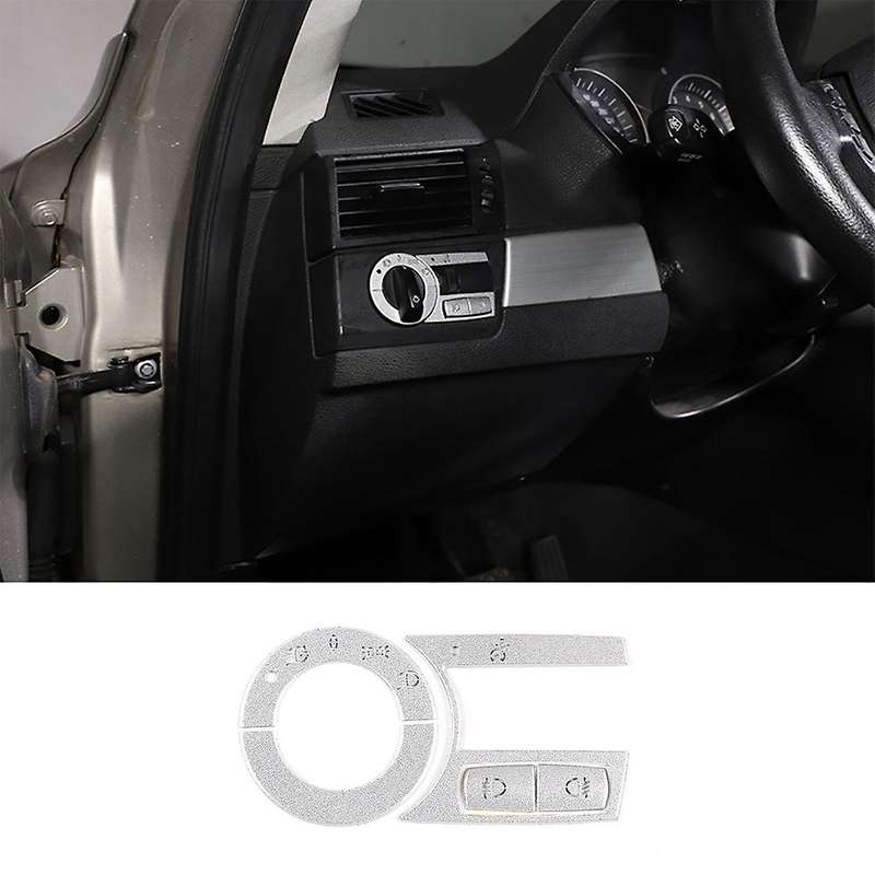 5pcs Car Headlight Switch Button Cover for Bmw- X3 2006-2010