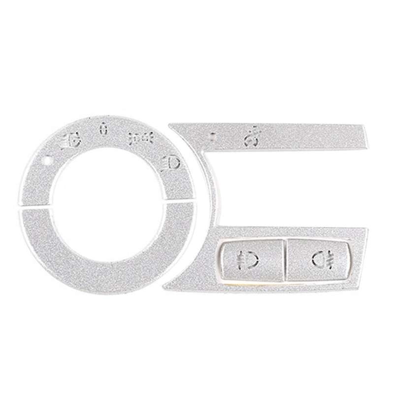 5pcs Car Headlight Switch Button Cover for Bmw- X3 2006-2010