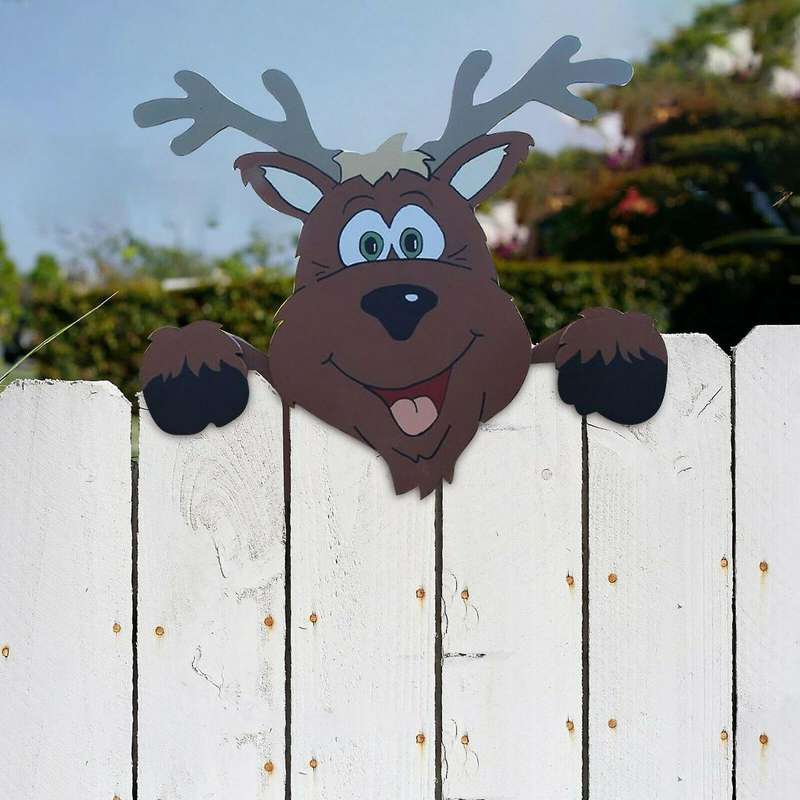 2pc Merry Christmas Outdoor Banner Santa Claus Ornaments Xmas Garden