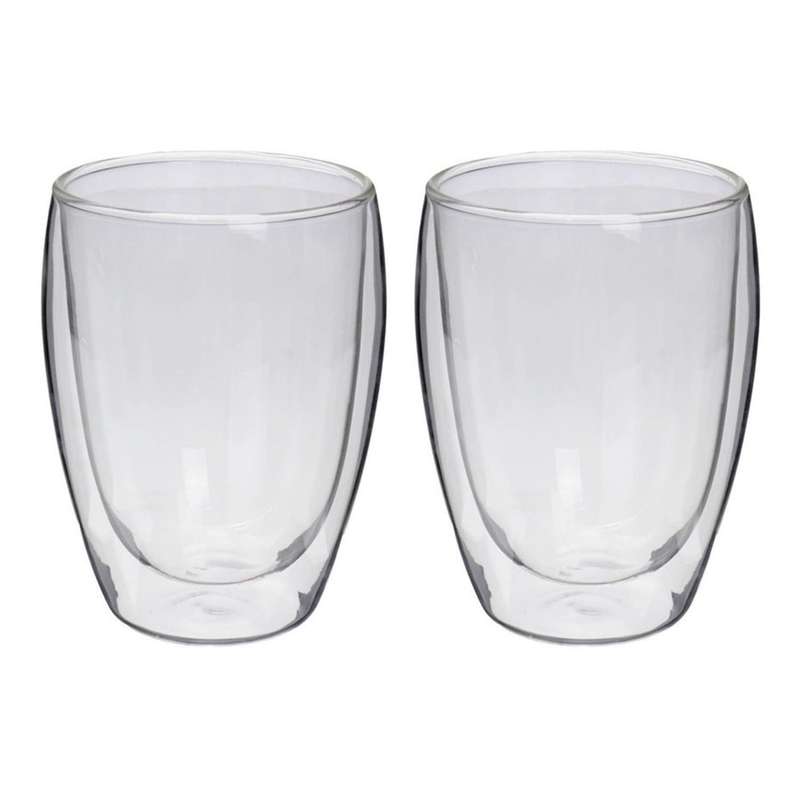 Household Drinkware Heat Resistant Double Layers Glass Cup(350ml)