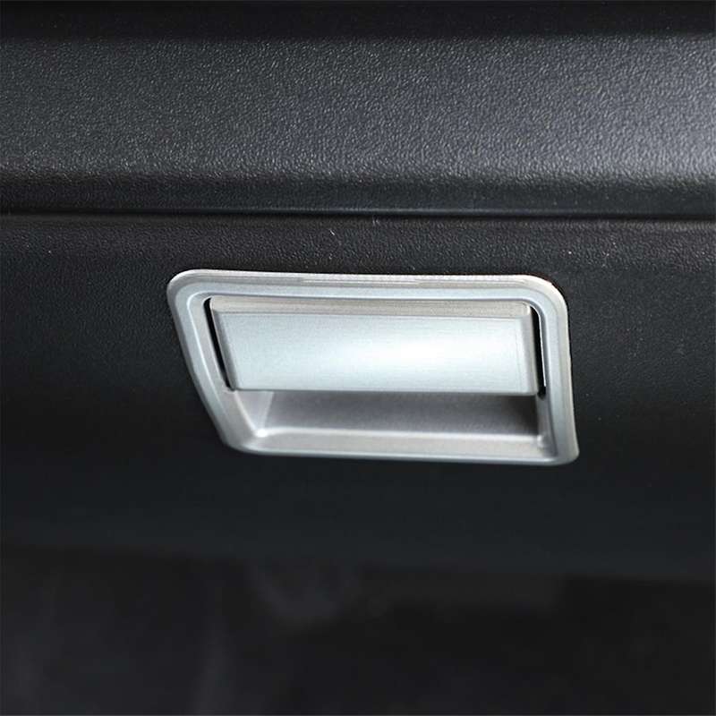 Car Copilot Storage Box Handle Cover Trim Decoration Stickers ,silver