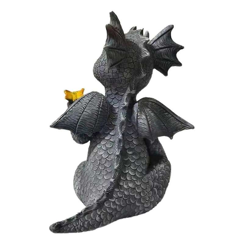 Baby Dragon Statue Buddha Art for Outdoor Courtyard Porch Decor