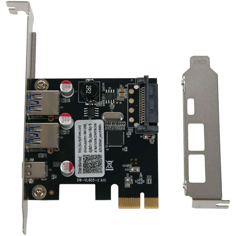 Usb 3.1 Type C Pcie Expansion Card Pci Controller Hub for Desktop Pc