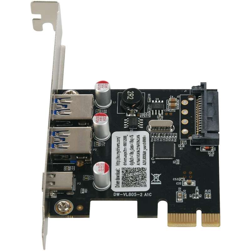 Usb 3.1 Type C Pcie Expansion Card Pci Controller Hub for Desktop Pc