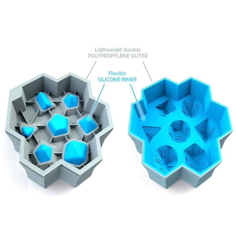 Dice-shaped Ice Dice Silicone Mold with 7 Ice Dice Decoration Kitchen